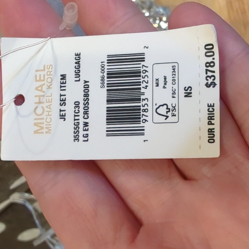 Michael Kors Jet Set Large Polka Dot Signature Logo Crossbody Bag NWT - Picture 6 of 7